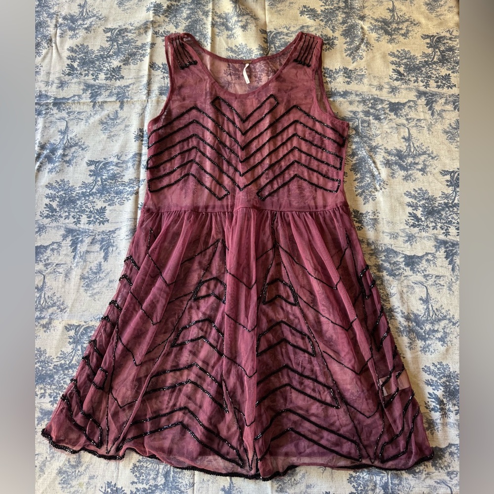Free people sheer beaded Dress